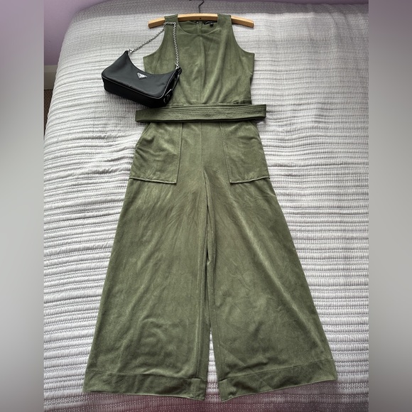 Banana Republic Suede Green Jumpsuit - Picture 2 of 5